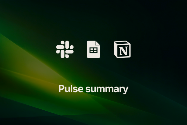 weekly-team-pulse: Pulse summary